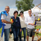 Repräsentatives Kunsthandwerk beim 5. Kunstmarkt auf der Uferpromenade am Lochauer Kaiserstrand