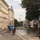 Wasserrohrbruch auf der Zweierlinie: Einsatz