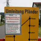 Asphaltierungsarbeiten auf der Pfänderstraße