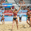 Damen beim Beachvolleyball Major