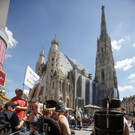 Protest für zweiten Aufzug am Wiener Stephansplatz