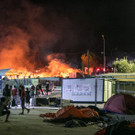 Lesbos: Flüchtlingslager brennt