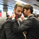 ÖFB-Team vor dem Abflug nach Belgrad am Flughafen Wien-Schwechat