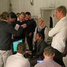 Bilder von The Hoff beim Videodreh