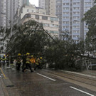 Taifun "Haima" in Hongkong
