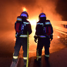 Bilder des Vollbrandes auf der A2 