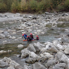 Die Wasserrettung Bregenz im Übungseinsatz mit Schleifkorbtrage, Otter und co.