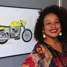 Sigrid Hutter und die Motorräder