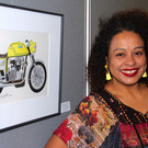 Sigrid Hutter und die Motorräder
