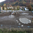 Spielplatzpläne und -arbeiten