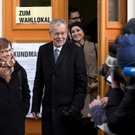 Van der Bellen nach der Stimmabgabe