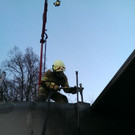 Fassadenbrand im Tschütsch in Klaus