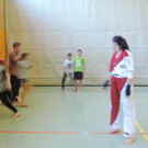 Impressionen der Trainingseinheit mit Kickboxweltmeisterin Amann
