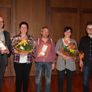 Jubilare Lothar Hinteregger_ Sandra Bayr_ Thomas J__ger_ Birgit J__ger und Kapellmeister Mathias Schmidt.JPG