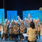 Kinderkultur Langenegg: Die Bremer Stadtmusikanten spielen im Wald auf