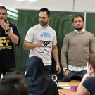 Kampfsportler besuchen Wiener Schule