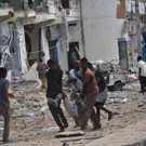 Zerstörung nach Attacke in Somalia 