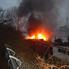 Lokal-Brand in der Sunken City auf der Wiener Donauinsel