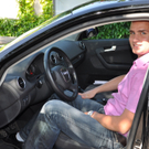 Josef Mager mit seinem Audi A3 Sportback
