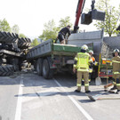 Traktor umgekippt - Lenker verletzt