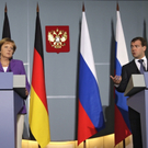 Merkel bei Medwedew - August 2009