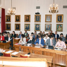 Erste Sitzung im Gemeinderatssaal