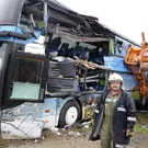 Burgenland: Stockautobus gegen Kranfahrzeug - Bilder vom Unfall
