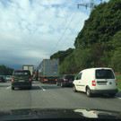 Pkw auf der A14 bei Wolfurt überschlagen