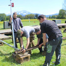 Maibaumfescht der aufbau 