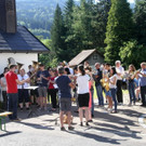 Gottesdienst  bei der Kapelle Fronhofen