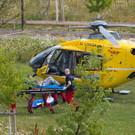 Rettungshubschrauber landete im Helmut-Zilk-Park