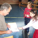 Bernhard Lins in der Volksschule Mäder