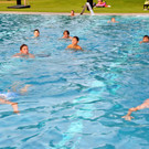 Training im Waldbad