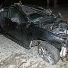 Unfall in Bludenz: Pkw kracht gegen Haus
