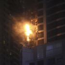 Der "Torch Tower" brennt