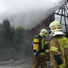Lustenau: Stallgebäude in Brand