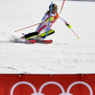 Liensberger beim Olympia-Slalom