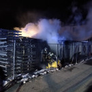 Baucontainer brennen in Eugendorf ab