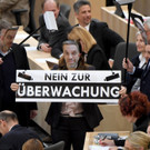 Fotos von der Protestaktion der Liste Pilz