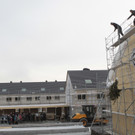 Firstfeier für Holz-Reihenhäuser in Bangs