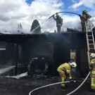 Carport in Lustenau fängt Feuer