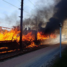 Güterwaggons gerieten auf Südbahnstrecke in Brand