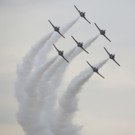 Die spanische Nationalstaffel Patrulla Aguila.