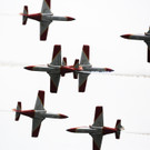Die spanische Nationalstaffel Patrulla Aguila.