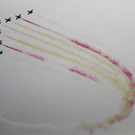 Die spanische Nationalstaffel Patrulla Aguila.