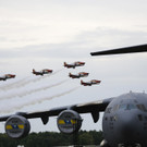 Die spanische Nationalstaffel Patrulla Aguila.