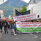 1.-Mai-Demo zieht durch Stadt Salzburg