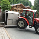 Umgestürzter Tiertransporter in Saalbach-Hinterlemm