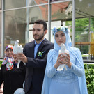 Emine Ügür und Rahman Ügür feierten ihre standesamtliche Trauung.