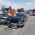 Auffahrunfall auf der A23 in Wien: Bilder vom Unfallort
